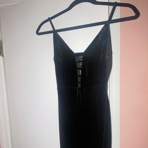 Black velvet dress